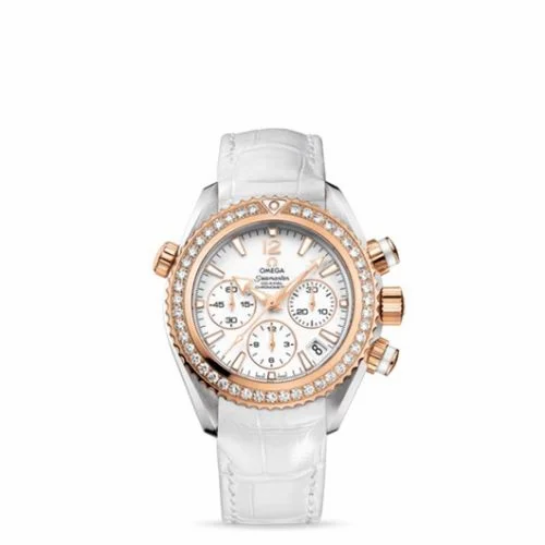 Omega Seamaster Planet Ocean 600M Co-Axial 37.5 Chronograph Stainless Steel / Red Gold / Diamond / White / Alligator 222.28.38.50.04.001 (22228385004001)